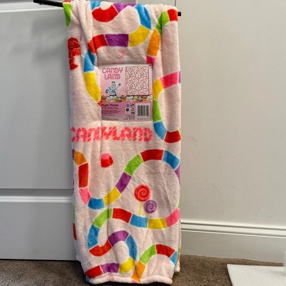 Candy Land Plush Throw blanket 50” x 60” NWT - Picture 1 of 4
